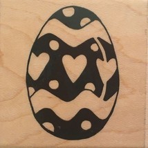 JRL Design Rubber Stamp Easter Egg Spring Hearts Polka Dots Card Making Crafting - £3.92 GBP