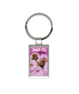 Sharpei Mom Artistic Flowers : Gift Keychain Dog Pet Funny Cute - $146.07 MXN