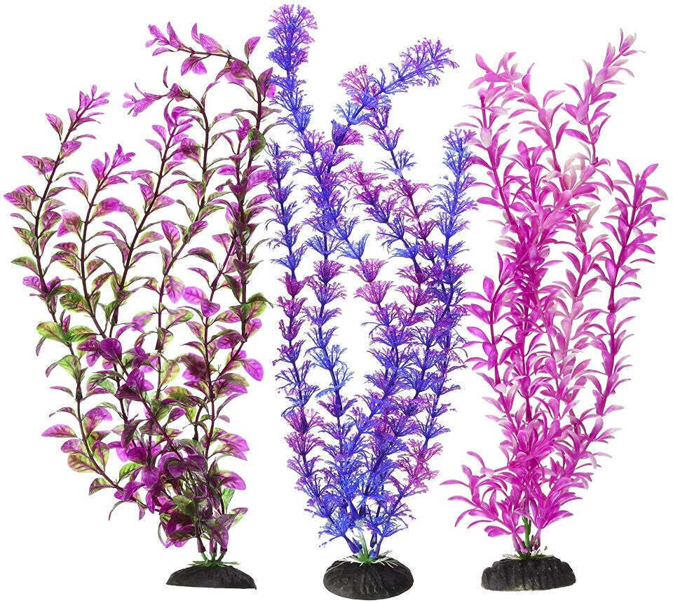 Primary image for Penn Plax 16-Inch Colorful Plastic Aquarium Plant Pack - Assorted Colors