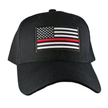 Lot of 12 Thin Red Line USA Fire Department American Black Embroidered Cap Hat - £70.29 GBP