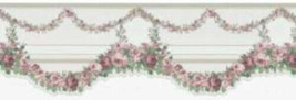 Pink Rose Vine Laser Cut Wallpaper Border Brewster 974B60946 - £12.93 GBP