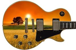 Guitar Skin Wrap Orange Yellow Sunset Sunny Daze GS 346 - $44.50