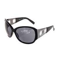 Salvatore Ferragamo Black Gunmetal Crystal Butterfly SF2143B Sunglasses 2143 - £160.15 GBP