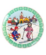 Vintage 1991 Christmas Box by Studio Steinbock NOS #3 of 1000 Sled &amp; Skis - £27.29 GBP