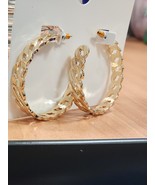 Gold Hoop Earrings - $225.80 MXN