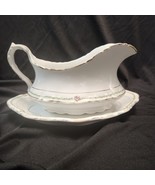 Homer Laughlin Hudson Fine American Porcelain 8&quot; Gravy Boat w/ Underplat... - €12,73 EUR