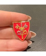 Red and Gold Shield Pin - $32.06 CAD