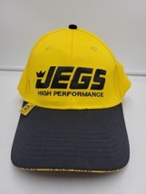 JEGS High Performance NEW Yellow Black Baseball Cap Hat Adjustable Auto Racing - £4.56 GBP