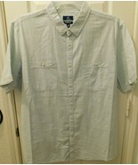 George Men&#39;s Short Sleeve Button Front Shirt Size 3XL 54-56 Texture Wove... - $23.86 CAD