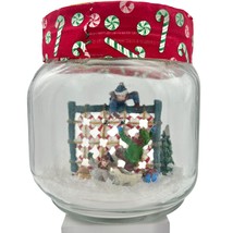 Handcrafted Christmas in a Jar Children Playing in the Snow - £16.40 GBP