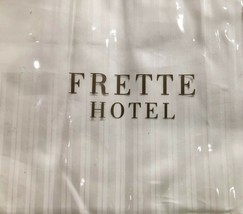 FRETTE HOTEL ATLANTIC 2pc KING PILLOWCASES TONAL STRIP  IVORY  TRIM  bni... - £85.62 GBP