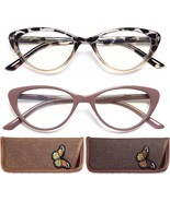 Cat Eye Reading Glasses for Women 2 Pair Blue Light Blocking Readers (2.5x) - $25.78 CAD