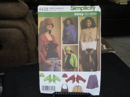Simplicity 4428 Jacket, Capes in 2 Lengths, Purse &amp; Hat Pattern - Size X... - £9.29 GBP