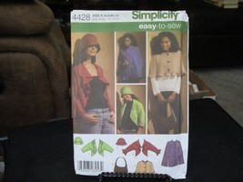 Simplicity 4428 Jacket, Capes in 2 Lengths, Purse &amp; Hat Pattern - Size X... - £9.40 GBP