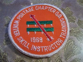 Vintage BSA Boy Scout Patch Portage Winter Skill Instructor 1968 Round Orange - £7.71 GBP
