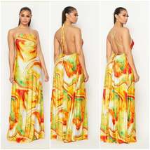 Tangerine Open Back Maxi Dress - $45.00