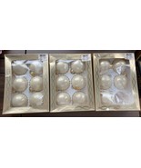 Lot of 17 Magic by Rauch Christmas Ornaments Round Balls Ivory/Pearl Vin... - £13.28 GBP