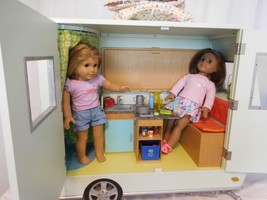 American Girl Doll Lanie’s Camper &amp; Access + Julie Doll + Marisol Doll + Clothes - £120.58 GBP