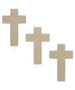 3 Unfinished Wooden Cross Shapes Cutouts DIY Crafts 4.25 Inches - £14.33 GBP