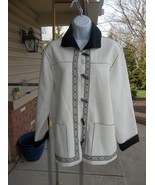 NWOT ALFRED DUNNER FAB WINTER WHITE&amp;BLACK JACKET 14 - £22.46 GBP