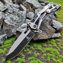Exquisite Mechanical 58HRC Steel Handle Camping EDC Outdoor Folding Knife - £15.68 GBP