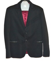 Alessandro di Lange Men&#39;s Black Italy Cotton Sport Jacket  Blazer Sz US ... - $93.14