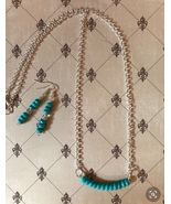 “Turquoise Way” Chain  necklace and earrings  - £22.02 GBP