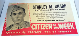 1943 WWII Civil Air Patrol Corps Cadet Sign Portland Traction Company Or... - $911.17 MXN