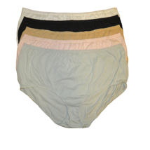 Comfort Choice 5 Pair Cotton Brief Panties Size 15 Plus Size 44W-46W - £15.68 GBP
