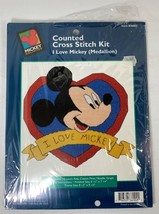 Mickey Unlimited Counted Cross Stitch Kit - I Love Mickey (Medallion) - ... - £10.22 GBP