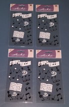 NEW 4 Pks Sticko Stickers Musical Notes Sheet Music Teacher Scrapbooking Lot - £10.14 GBP