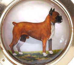 Large Antique 14k gold Es Crystal Boxer Dog pin - £1,381.70 GBP
