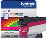 Brother Genuine LC406M Standard Yield Magenta INKvestment Tank Ink Cartr... - £31.19 GBP