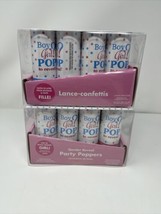 2 Boxes GIRL! gender reveal confetti canon 12x2 Pcs - Poppers Pop To Reveal NEW - £25.17 GBP