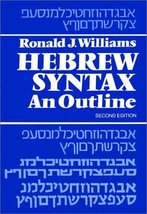 Hebrew Syntax [Paperback] Williams, Ronald J. - £15.73 GBP
