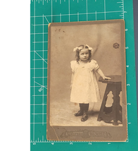 Antique Victorian Cabinet Card Pretty Little Girl Child Walters Philadelphia - £11.26 GBP