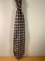 Geometric Silk GUESS NeckTie-Cream/Blue Pointed Designer 3”W Men’s EUC N... - $7.92