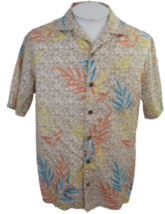 Caribbean Men Hawaiian camp shirt M pit to pit 23 aloha luau tropical cotton bld - £11.69 GBP