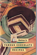 Baker&#39;s Famous Chocolate Recipes First Edition 1936 - $4.00