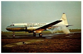 Great Lakes Airlines Convair 440 Postcard at Niagra Distrcit Airport 1975 - £5.81 GBP