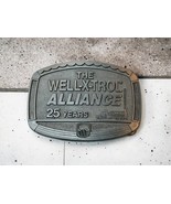 Well-X-Trol Belt Buckle Alliance Pewter 25 Years VTG 1990&#39;S Oilfield Tan... - $27.23