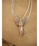 Designer Angel sterling necklace / SARDA 925 Gothic Brooch / vintage rel... - $215.00