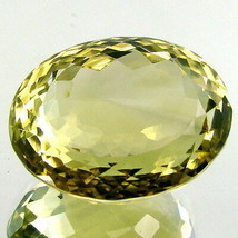 SUPERB A+ 75Ct Clear FineNatural Lemon Quartz Oval Faceted Loose Gemstone - £43.10 GBP