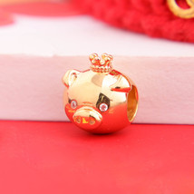 Valentine Release Shine™ Collection Chinese Zodiac Pig Charm 18k gold plated - £14.06 GBP