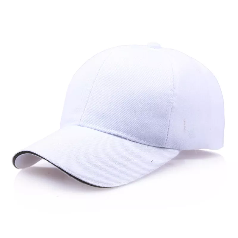 Plain Baseball Cotton Caps Adjustable Peak Sport Summer Printing unisex ... - $7.88