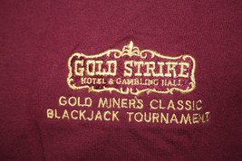 Vintage GOLD STRIKE Gambling Hall Blackjack Tournament T-SHIRT XL Casino - $24.74