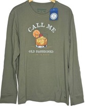 Life is Good Mens Size L Shirt Call Me Old Fashioned Long Sleeve Crusher Tee New - $20.33