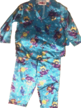 2-pc Kids Toddler Pajama Pj Lounge Set Pants + Long Sleeve Top Blue 3T S... - £7.47 GBP