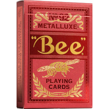Bee Metalluxe Playing Cards 25cm (Red) - £36.37 GBP