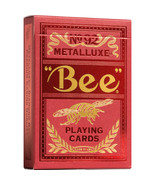 Bee Metalluxe Playing Cards 25cm (Red) - £36.36 GBP